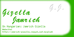 gizella jamrich business card